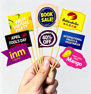 Low MOQ Paper Flag Food Picks Flag Toothpicks with Customized Printings - Product Image 1