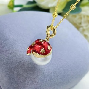 Pendentif de mode DIY pour femme avec perles rondes en argent S925 de 11-13 mm, accessoires 31245 pour chapeau de Noël vide, perles rondes de 11-13 mm - Product Image 3