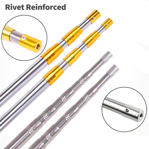 <span class=keywords><strong>Manche</strong></span> télescopique universel en acier inoxydable robuste de 5 m et 8 mm pour épuisette de pêche à la carpe - Vente en gros - Product Image 2