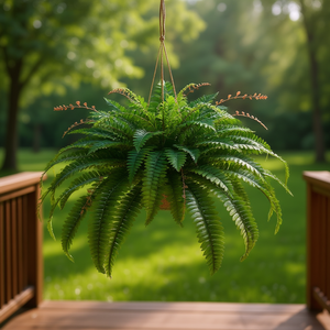 Plante artificielle de fougère de Boston de qualité supérieure, 80 branches, en plastique, suspendue, pour décoration intérieure et extérieure, verdure pour la maison, le jardin et la terrasse - Product Image 2