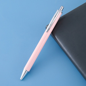 Stylo bille en métal à pointe de 0,5 mm, multicolore, avec logo personnalisé, encre huileuse fluide, pour étudiants et bureaux, vente en gros - Product Image 6
