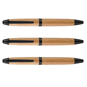 Stylo à bille en bambou, métal et bois, personnalisé, écologique - Product Image 1