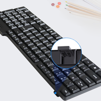 Clavier noir arabe anglais avec disposition clavier d'ordinateur 104 touches USB claviers filaires pour PC portable Vente en gros pas cher