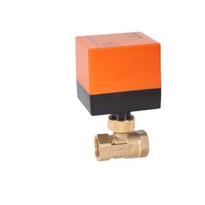 Válvula de bola eléctrica QDQ200 de 1/2 pulgada con rosca para control de flujo de agua para unidad de fan coil de aire acondicionado central - Product Image 1