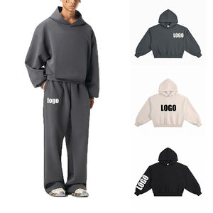 High Quality Spring Casual Boxy Fit Unisex Hoodie Sweatshirt Oversized Pocketless Simple Solid Color Pullover 350 Gsm Hoodie - Product Image 1