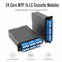Modules de cassette fibre optique MTP/MPO vers LC, 24 fibres LC OS2 monomodes, montage sans outil pour centre de données – Approvisionnement direct usine
