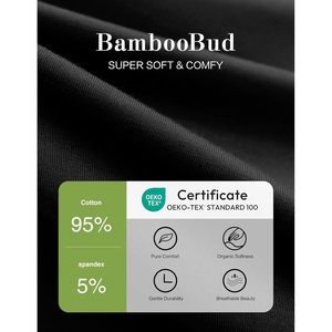 <span class=keywords><strong>Leggings</strong></span> per bambina BambooBud, <span class=keywords><strong>neri</strong></span>, in tessuto elasticizzato traspirante in fibra di bambù, per tutti i giorni. - Product Image 4