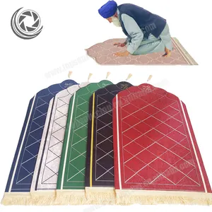 Оптовая продажа, фабричные простые коврики с тиснением, бархатный индивидуальный турецкий пакистанский мусульманский Молитвенный ковер для мечети, ковер и ковер