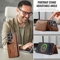 Étui de luxe pour Samsung S26 Ultra, en cuir, magnétique, détachable, 2 en 1, porte-cartes RFID, coque de téléphone pour Samsung Galaxy S26