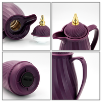 Termo de café árabe aislado de 950 ml, de plástico, para bebidas frías y calientes, con recambio de vidrio.