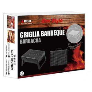 * OUTLET * BBQ carbone da tavolo a carbone Barbecue 35x27x20cm ferro nero-casa e giardino/articoli per la casa - Product Image 2