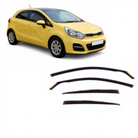 Déflecteurs de vent pour Kia Rio Mk3 5 portes, hayon 2011-2017, 4 pièces, teintés