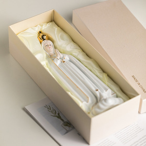 Prêt à expédier : Statue de la <span class=keywords><strong>Vierge</strong></span> Marie Rose de <span class=keywords><strong>Fatima</strong></span>, Artisanat en résine, Ornements religieux, Cadeau pour la maison - Product Image 6
