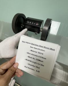325 मेष 30 मीटर रोल लंबाई ss316 स्टेनलेस स्टील बुने फिल्टर अनुप्रयोग के लिए - Product Image 2