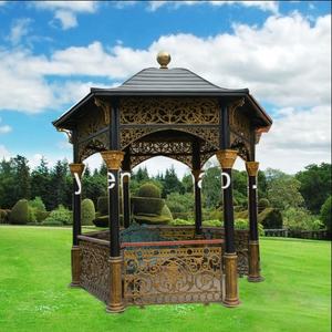 Gazebo <span class=keywords><strong>de</strong></span> hierro forjado para jardín, Gazebo grande <span class=keywords><strong>de</strong></span> hierro fundido antiguo - Product Image 4