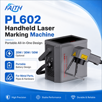 Machine de gravure laser à fibre portable Faith pour cuir 20W 30W 50W, marqueur portatif, directement de l'usine