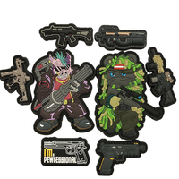 Vente en gros, usine chinoise, Badges tactiques personnalisés 2D/3D en caoutchouc souple PVC avec attache à crochet