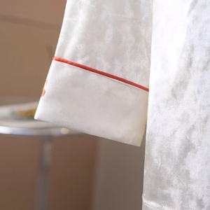 Conjunto de Pijama de Terciopelo Vintage al por Mayor para Mujer, Manga Larga, con Botones, de Velour Arrugado, Ropa de Dormir de 2 Piezas - Product Image 5