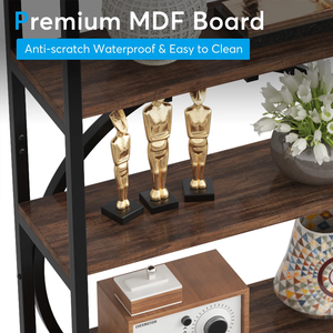 Estantería Abierta de Madera Moderna, Estante de Almacenamiento Alto y Portátil, Organizador de Libros para Dormitorio, Sala de Estar, Hotel - Tamaño Grande - Product Image 5