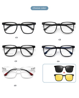Lunettes de conduite de nuit anti-éblouissement lunettes de soleil polarisées à pince interchangeables lunettes magnétiques personnalisées 3 en 1 Tr90 meilleure qualité