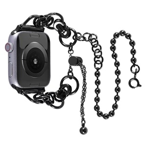 Pulsera <span class=keywords><strong>de</strong></span> Metal para mujer, pulsera para <span class=keywords><strong>Apple</strong></span> <span class=keywords><strong>Watch</strong></span> Series 7 <span class=keywords><strong>6</strong></span> SE 5 4 3, correa <span class=keywords><strong>de</strong></span> cadena vaquera 41mm 45mm 40mm 44mm - Product Image 3