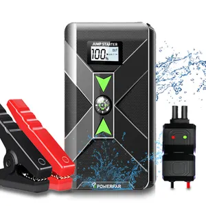 POWERFAR Wholesale 12V 8000mAh 6 in 1 jump starter with compressor portable car jump starter with tire inflator for outdoor HN