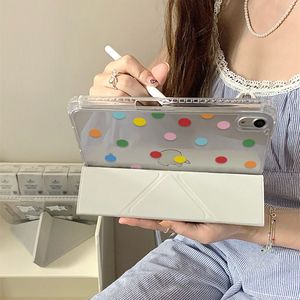 Étui de protection multi-plis à pois de couleur sur fond blanc pour iPad 10/11/12 Gen Air4/5/6/8, tablette 10,2 pouces - Product Image 4