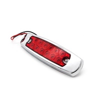 OEM peinture en gros, flamme rectangle forme véhicule voiture camion 12v 24v lumineux 12led rouge ambre feu latéral