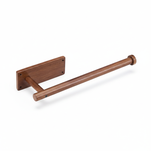 Support <span class=keywords><strong>mural</strong></span> en bois pour papier absorbant, pour salle de bain et cuisine, <span class=keywords><strong>porte</strong></span>-serviettes en bois d'acacia à fixer sous l'armoire - Product Image 1