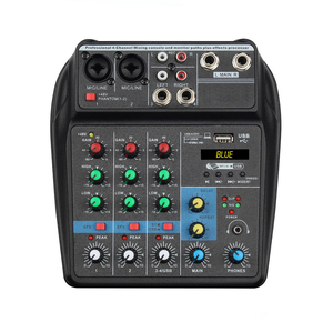 Professional AG04 4-Channel USB <strong>Audio</strong> <strong>Interface</strong> Portable Sound Card Mixer with Loopback for Live Streaming and YouTube Podcas - Product Image 1