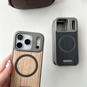 Funda de Teléfono con Textura de Madera al por Mayor para iPhone 17 Pro Max 16 15 14 13, Funda Magnética de Lujo para iPhone y <span class=keywords><strong>Samsung</strong></span> S26 - Product Image 3
