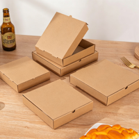 Boîte à pizza pour usage en restaurant, taille et logo personnalisés, emballage alimentaire jetable de qualité alimentaire