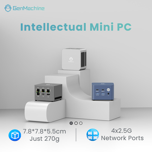 Genmachine <span class=keywords><strong>Ryzen</strong></span> <span class=keywords><strong>5</strong></span> <span class=keywords><strong>7530U</strong></span> AMD Mini PC 6 core RAM 16GB LPDDR4X SSD 4*2.5G LAN HD Wifi6 BT <span class=keywords><strong>5</strong></span>.2 4 * USB-C3.2 2 * USB3.2 3 * หน้าจอแสดงผล - Product Image 1