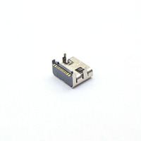 Connecteur de charge cms USB type c, 16 broches, hauteur femelle, prise 1.0mm