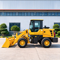 Mesin 42KW 4-Silinder Berpendingin Air, Loader Depan 1,5 Ton, Bucket 0,8m³, Gearbox 265, Mini Wheel Loader