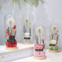 Bunga Dandelion Awet dalam Kubah Kaca Hadiah Bunga Abadi Pabrik Yunnan Hari Valentine Hari Ibu Hari Guru Hadiah Natal