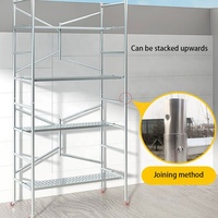 Échafaudage en acier pliable d'extérieur économique avec plateau à outils