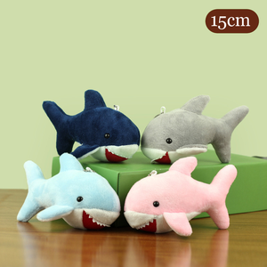 Оптовая продажа мини 15 см Акула плюшевая игрушка сумка брелок кукла кулон морское животное мягкие игрушки для продвижения подарок - Product Image 2
