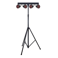 Kit de 48 projecteurs LED RGBW 60W pour scène DJ avec 25 angles de faisceau, contrôle DMX512, indice de protection IP33, 8 canaux, support et sac de transport