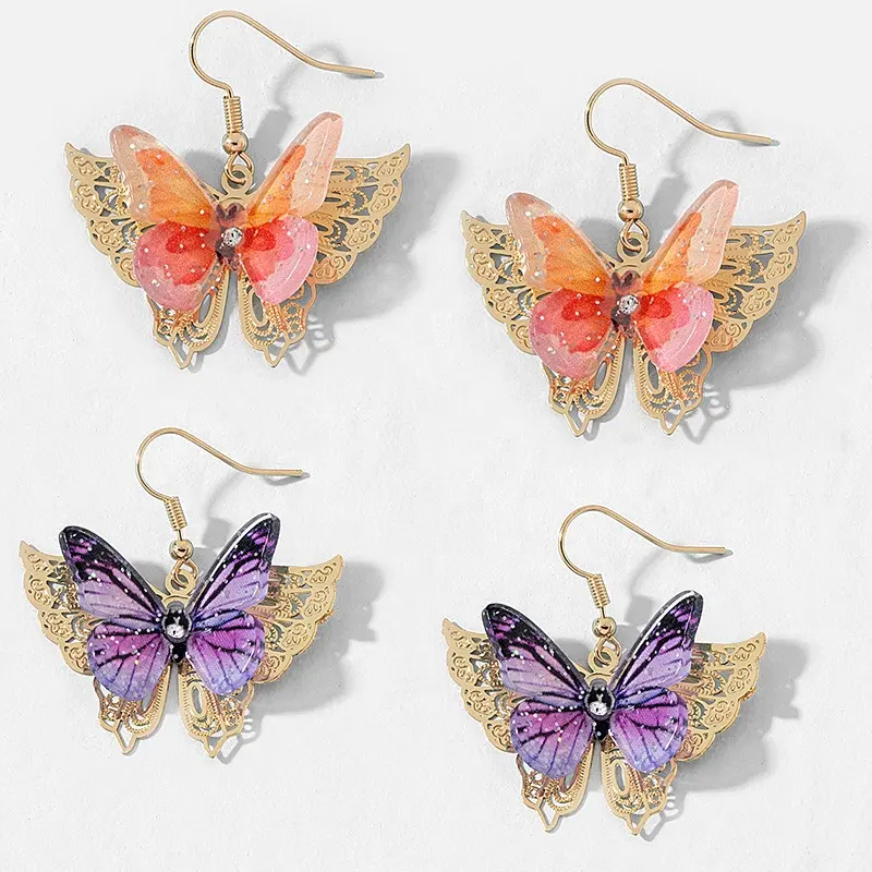 Женские серьги-бабочки