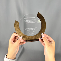 Trophée personnalisé en bois, gravé sur mesure, en bois et acrylique, pour la reconnaissance