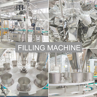 Machine de remplissage de bouteilles en plastique LWT 3000 BPH pour frites et snacks en bâtonnets, ligne de remplissage universelle avec table de collecte
