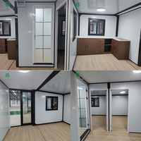 Casa Contenedor Modular de 20 Pies, 2-3 Dormitorios, Oficina Prefabricada, Tienda Móvil, Casa Plegable, Perfecta para Uso Comercial o Residencial