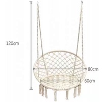 Nouvelle Arrivée Balançoires Macramé Modernes et Confortables avec Coussins Complets pour Patio, Balcon, Cour et Parc, Capacité de Charge de 160 kg