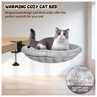 Petit enclos de bureau pour chat, hamac moderne confortable, structure d'escalade, table pliante, lit, nid douillet en peluche pour animaux de compagnie