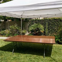Offre spéciale Bon marché Table à manger rectangulaire pliante en bois Table de cantine de restaurant d'hôpital en plein air