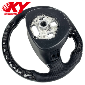 Volant sport en cuir noir et fibre de carbone forgée sur mesure, compatible avec Chevrolet Corvette C7 Z06 Z51 ZR1 Camaro SS ZL1 - Product Image 3