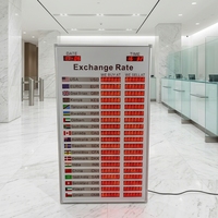 Pantalla LED Interior con Control IR, Tablero Electrónico de Color Verde para Mostrar la Tasa de Cambio de Moneda, para Bancos y Hoteles