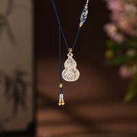 Collier en coton avec pendentif gourde bleue en alliage pour femme TANGPEI, bijoux tendance