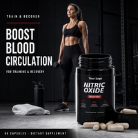 Capsules de supplément sans gluten pour booster l'oxyde nitrique avec épinards, 100 capsules, pour la croissance musculaire et l'endurance